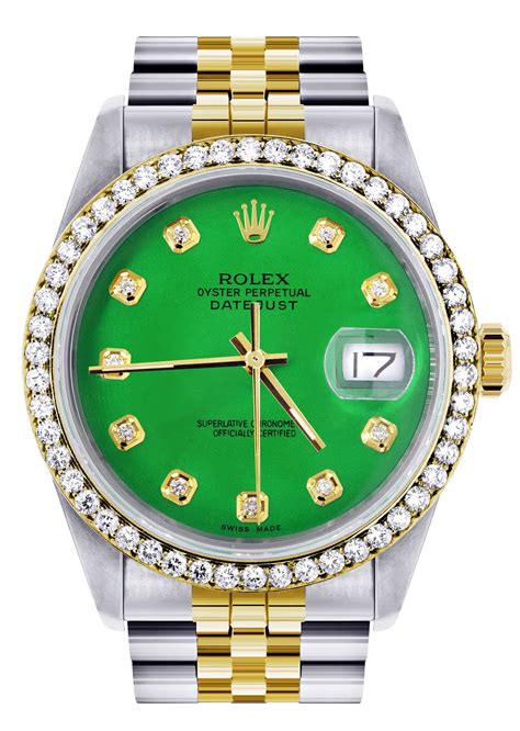 silver rolex green dial|rolex gold watch green face.